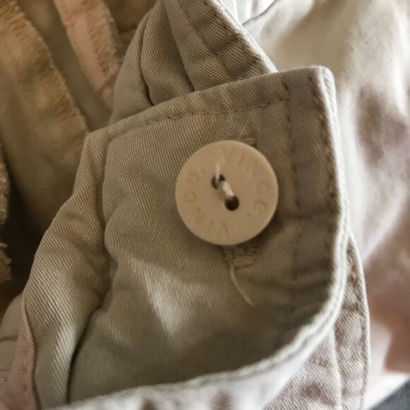 Vince Beige Tan Chino Rolled Hem Capri Work Pants 2 - Picture 6 of 7